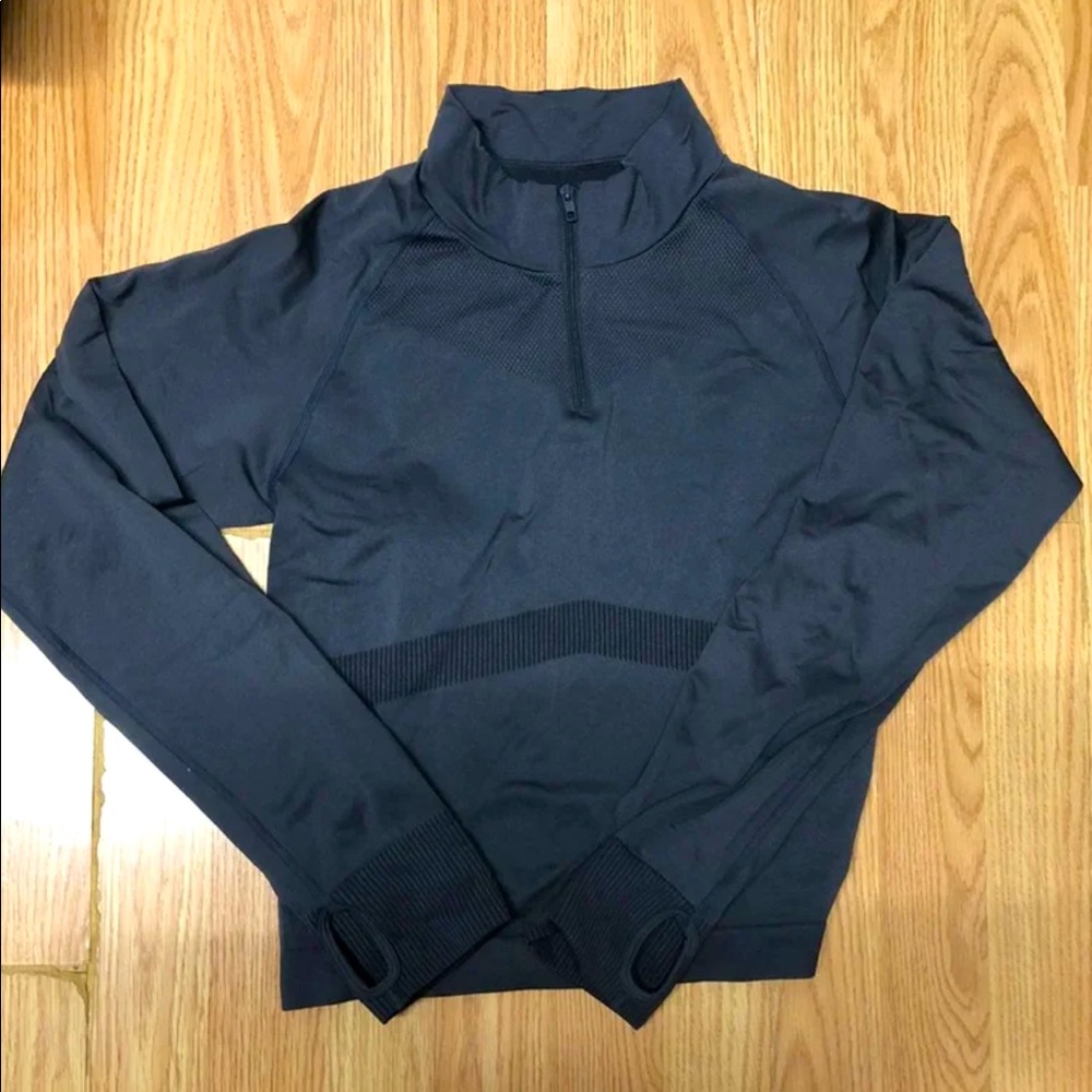 VS pink active crop long sleeve